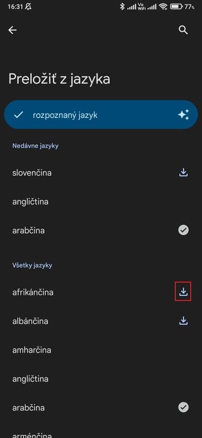 google lens jazyk