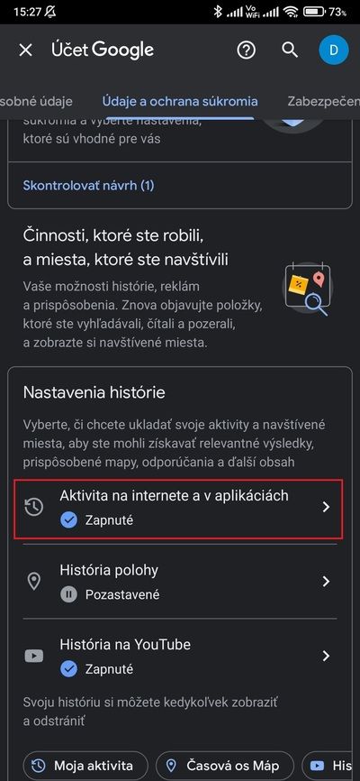google vypnutie sledovania 1