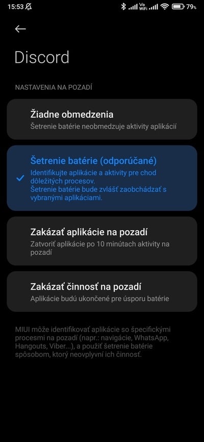 šetrenie batérie xiaomi
