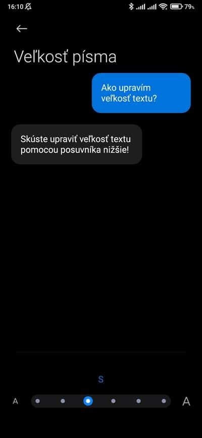zmena veľkosti písma