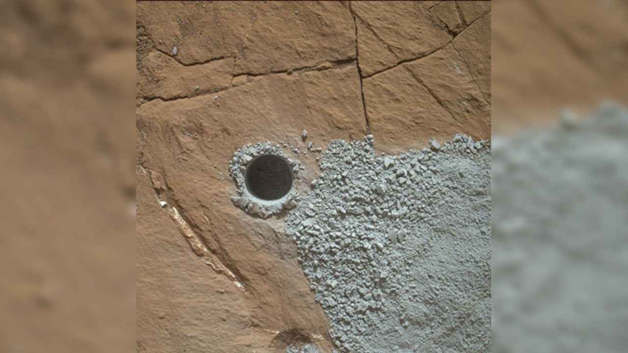 NASA miesto vrtu kde bol objaveny tridymit