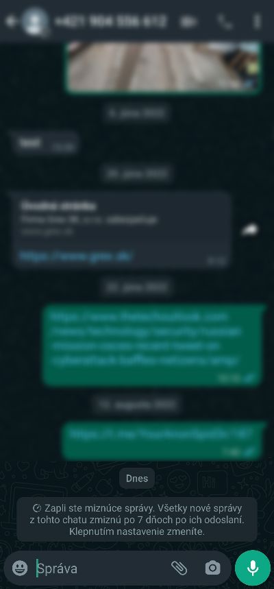 WhatsApp miznuce spravy existujuce cety_3