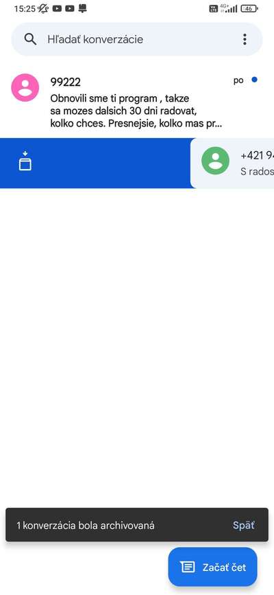 akcie po potiahnutí Správy archív