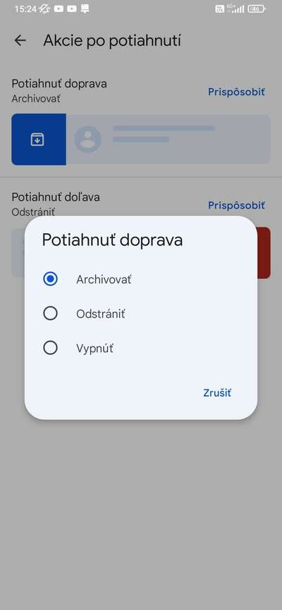 akcie po potiahnutí Správy výber akcie