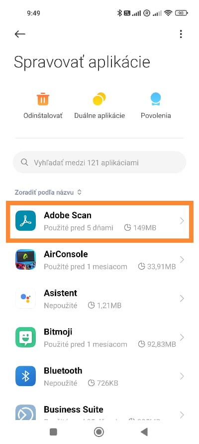 aplikácie vymazanie cache
