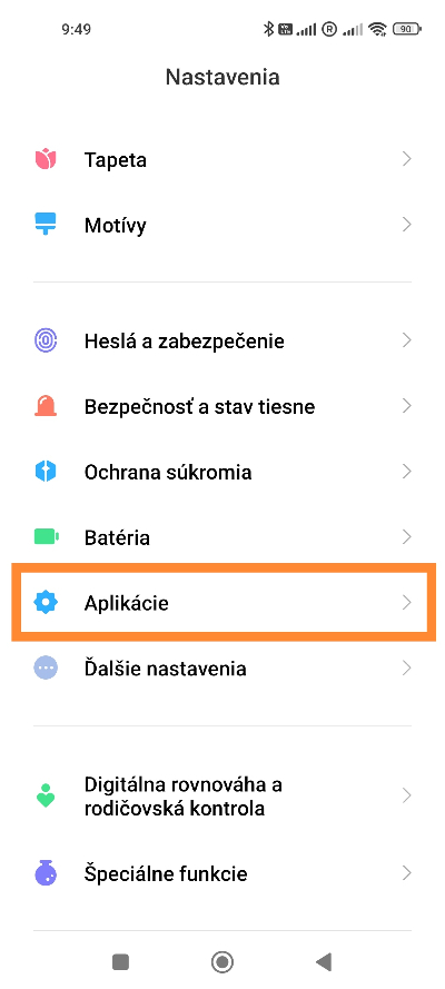 aplikácie vymazanie cache
