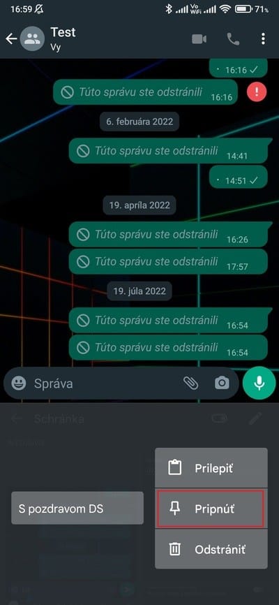 gboard schránka