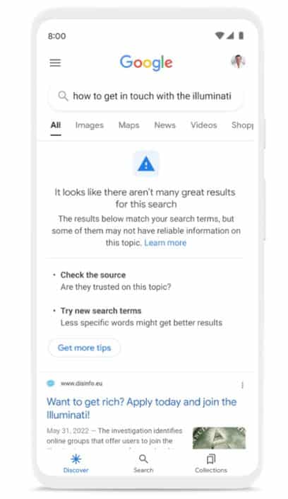 google varovanie malo zdrojov