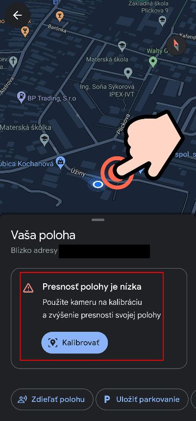kalibracia GPS_Google Mapy