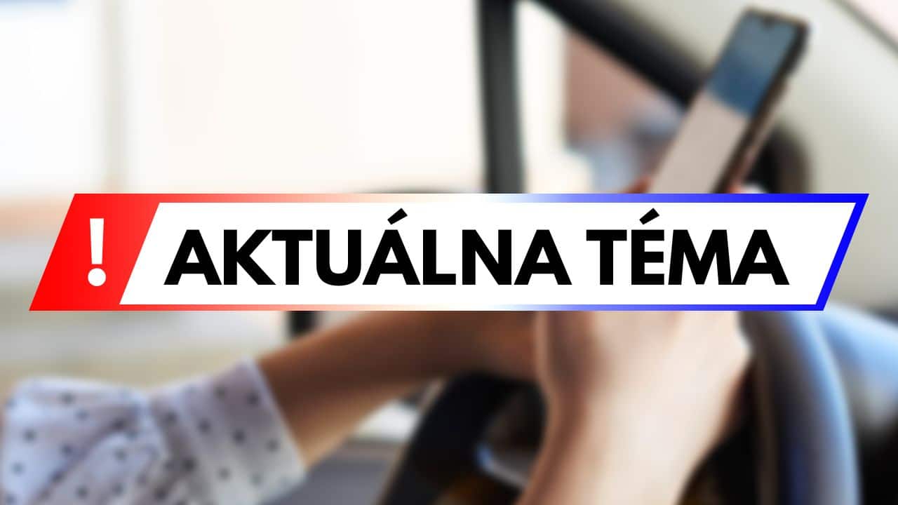 soferovanie s mobilom v ruke