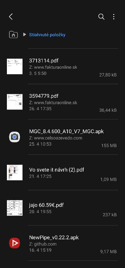 stiahnute subory_Android smartfon_spravca suborov