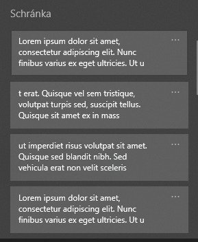 windows schránka