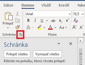 word schránka 1