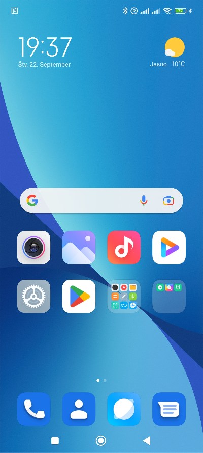 Domovská obrazovka úprava Xiaomi