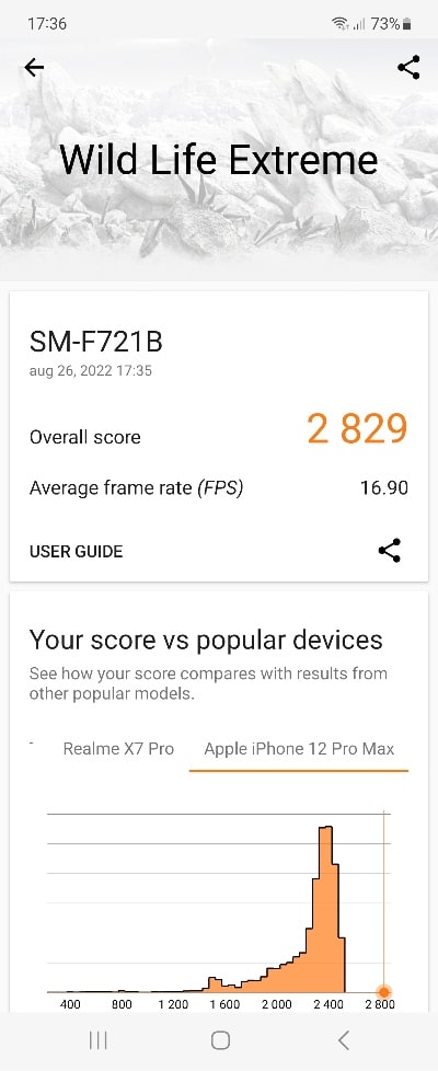 Galaxy Z Flip 4 3Dmark