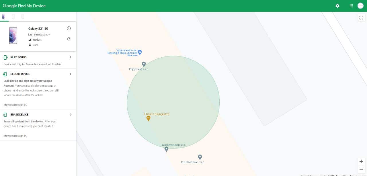 Najdi moje zariadenie Android_4