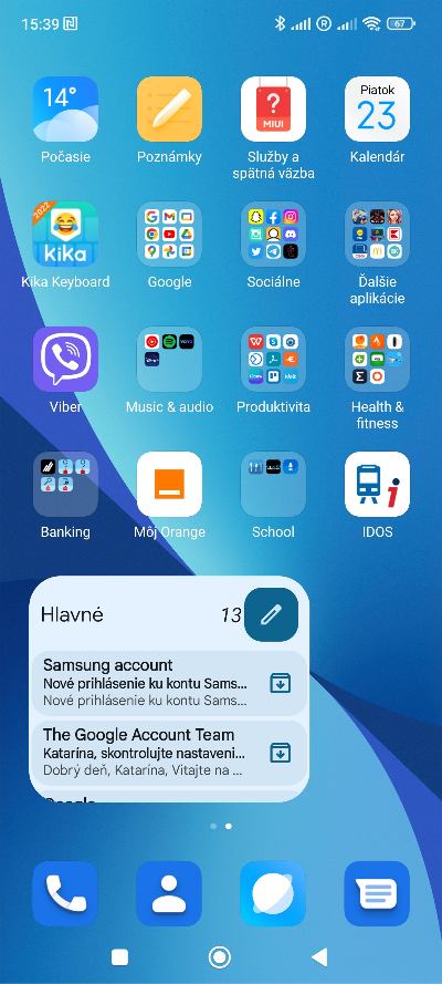 Widgety MIUI