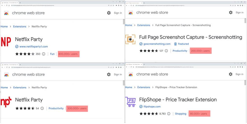 chrome rozšírenia sledovanie