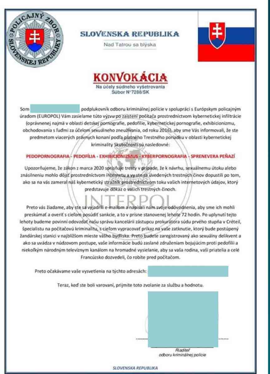 Emailom sa šíri ďalší tragikomický podod, varuje Polícia Slovenskej republiky