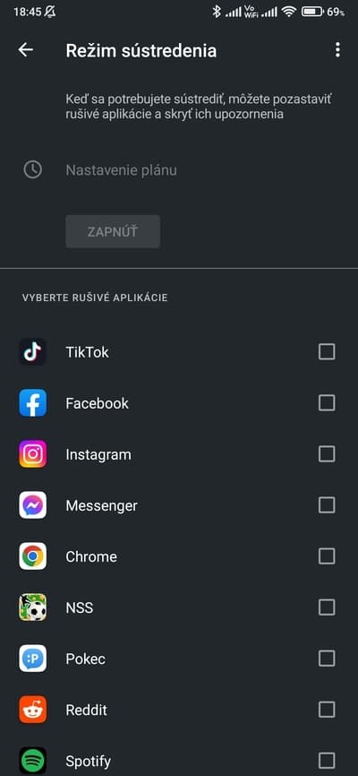 režim sústredenia