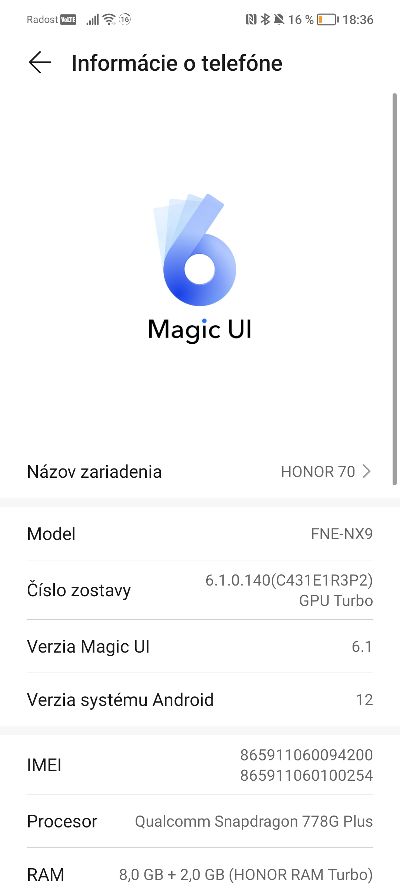 Honor 70 softver