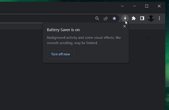 chrome battery saver