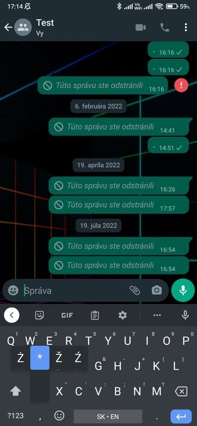 gboard špeciálne znaky 2