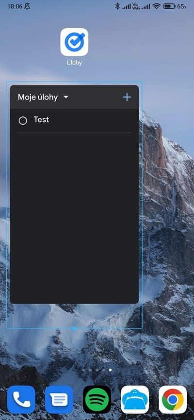 google úlohy widget 1