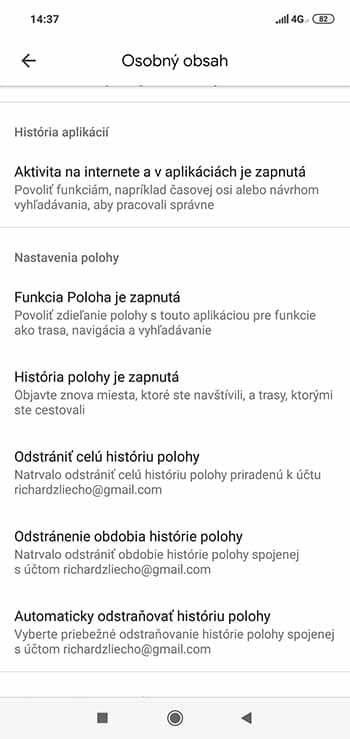 Ako vymazať históriu Google máp