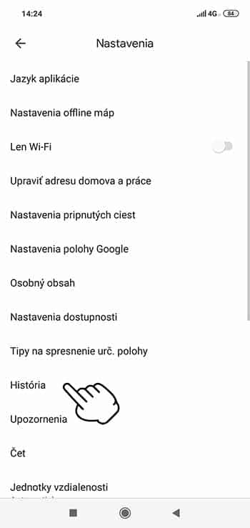 Ako vymazať históriu Google máp