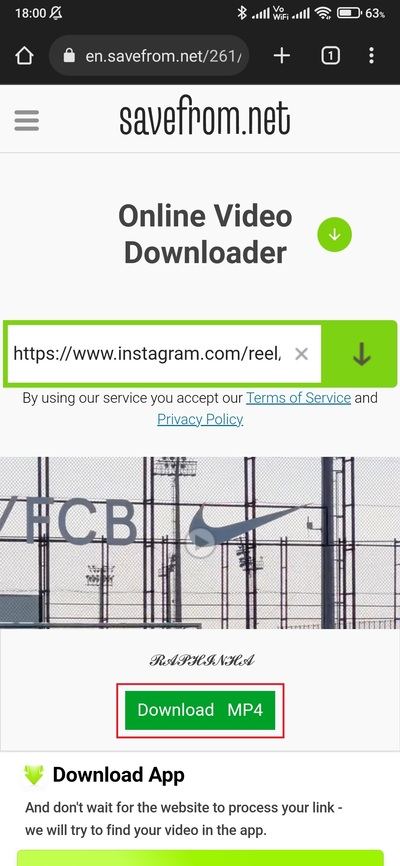 insta stiahnutie videa web