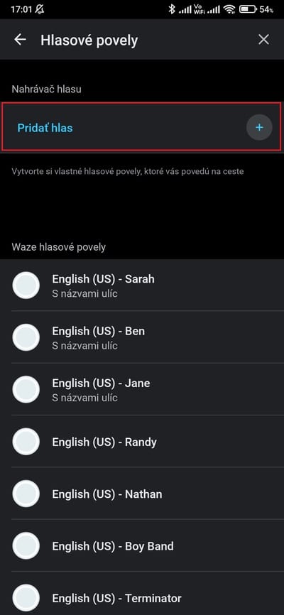waze pridať hlas