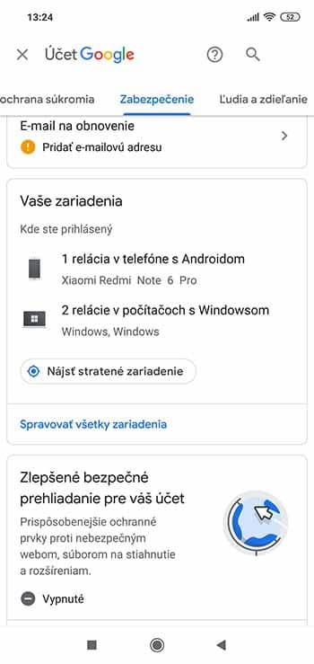 Ako zistiť, aké zariadenia máte prepojené s Google účtom?