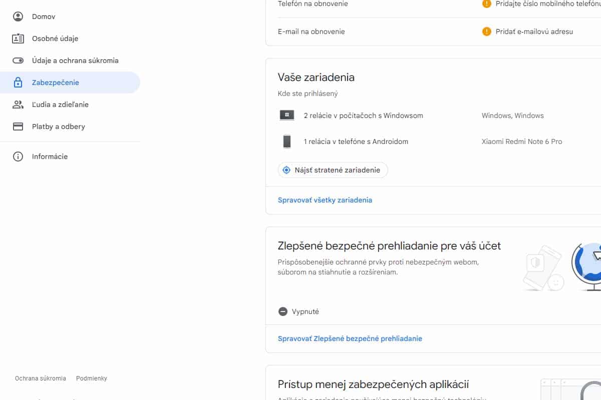 Ako zistiť, aké zariadenia máte prepojené s Google účtom?