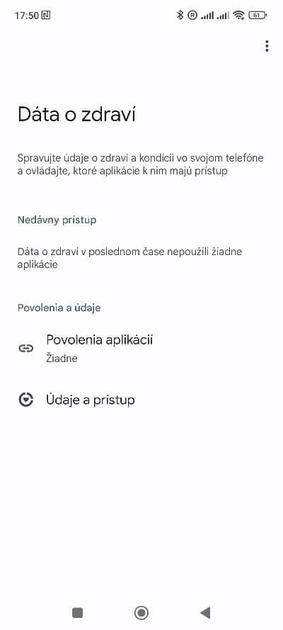 Dáta o zdraví Health Connect