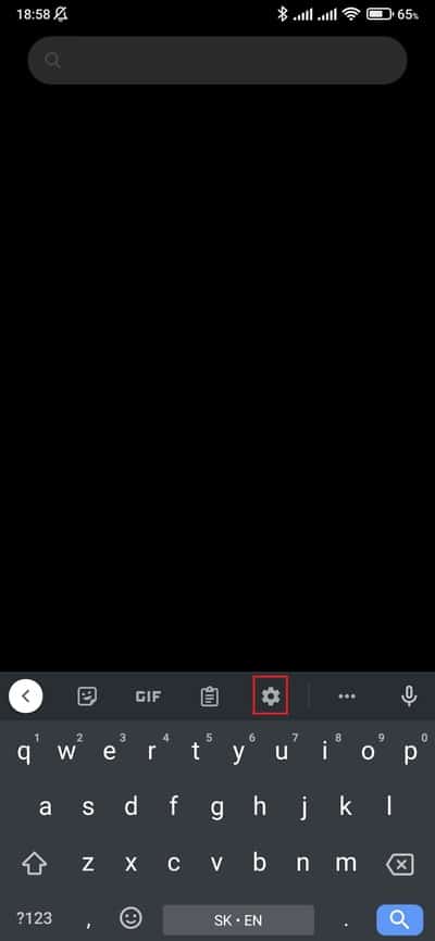android nastavenia klávesnice