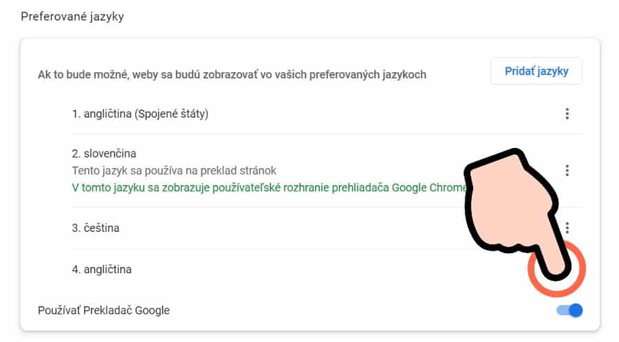 automaticky preklad textu chrome