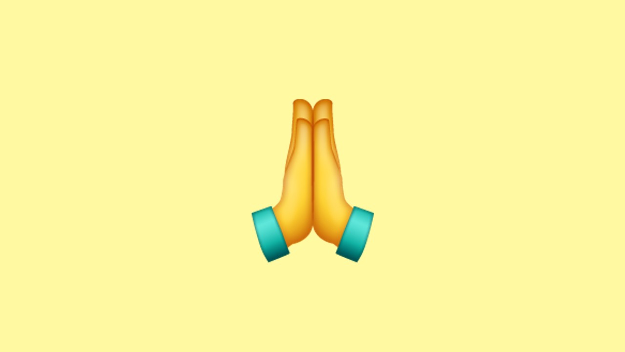emoji Zložen&eacute; ruky