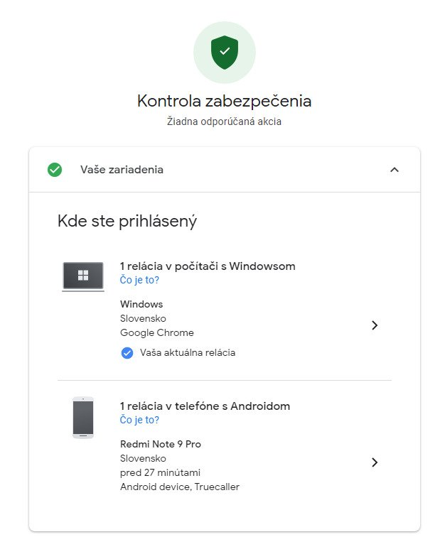 gmail kontrola zabezpečenia