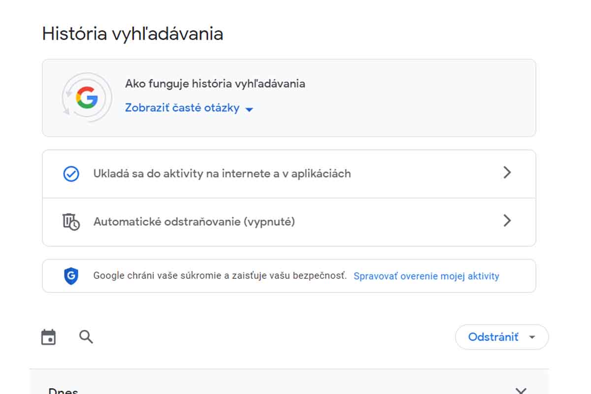 Ako vymazať históriu google vo vašom účte