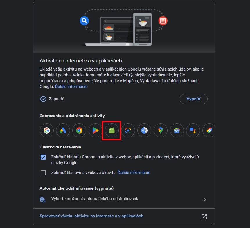 moja aktivita v aplikáciách