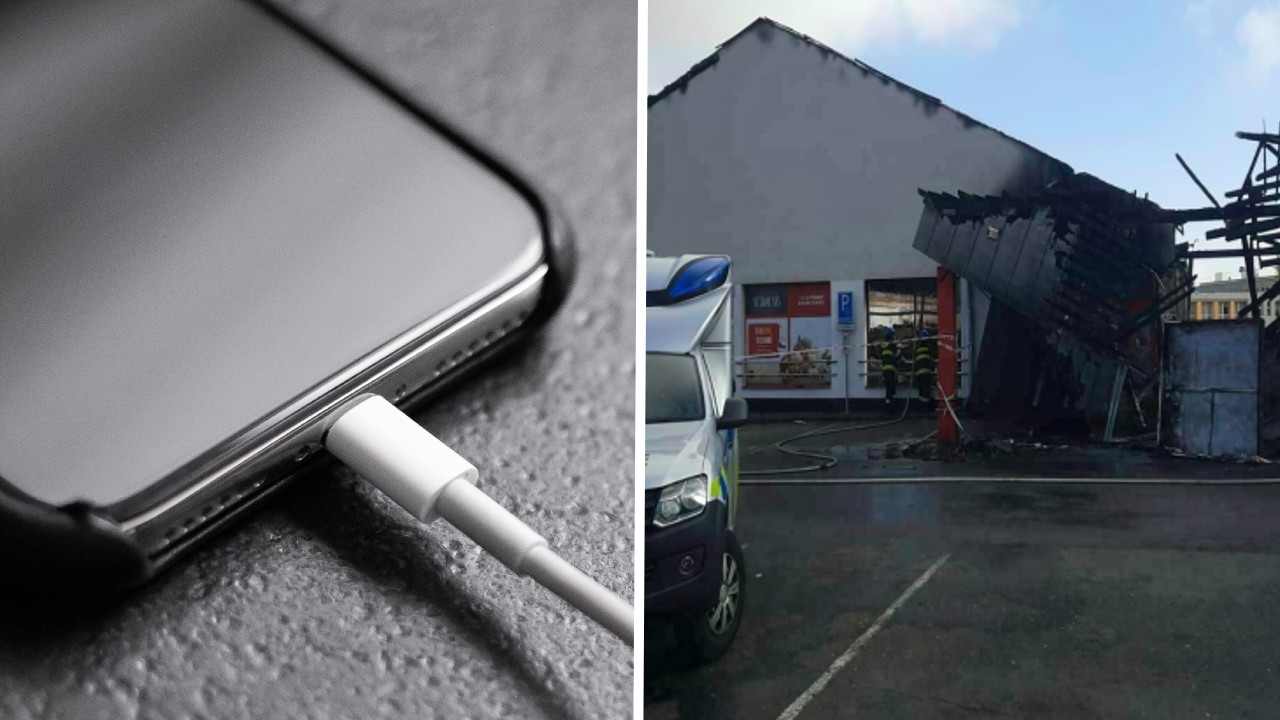nabijanie smartfonu poziar