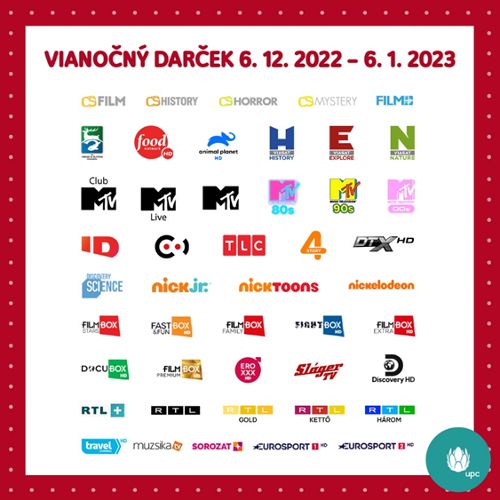 vianocny darcek UPC televizne stanice
