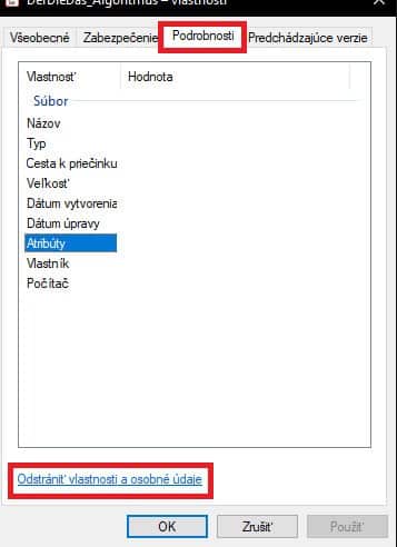 vymazanie údaju windows súbor 2