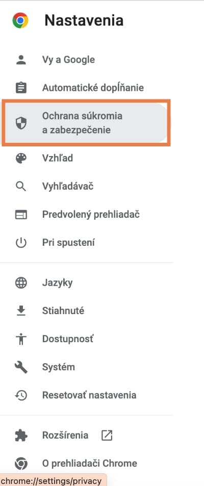 Chrome zvýšenie bezpečnosti