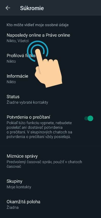 Naposledy online WhatsApp ako vypnut aktivny stav_2