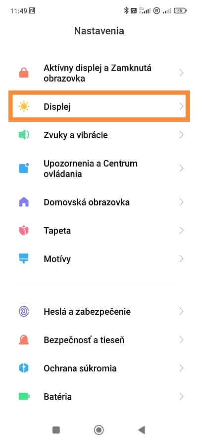 Režim čítania MIUI