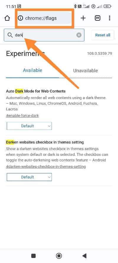 Tmavý režim Chrome