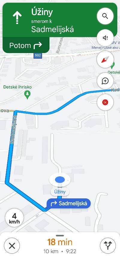 ako zapnut tachometer Google Map_5