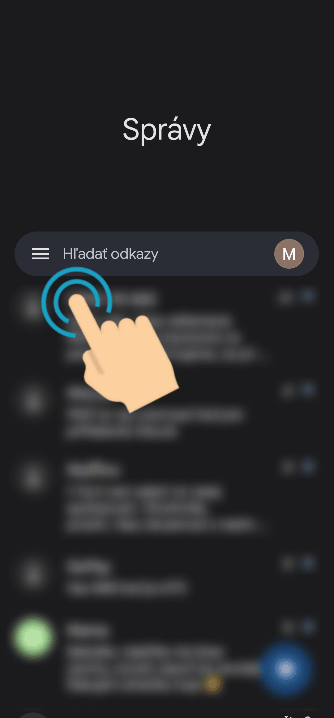 blokovanie spamovych SMS Google Spravy navod_6_priecinok so spamom
